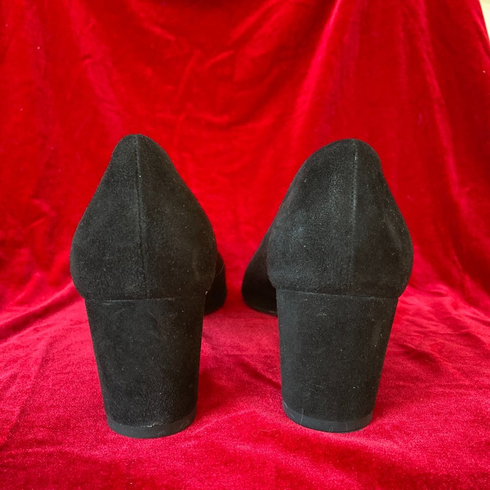 Stewart Weitzman, Black Suede Dress Shoe - Picture 4 of 9